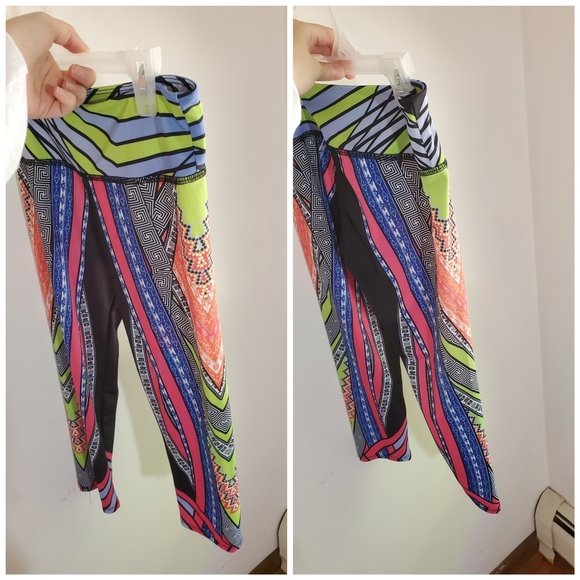 Onzie Colorful & Happy Multi-Color Leggings / Workout Pants - Size XS - Picture 6 of 11